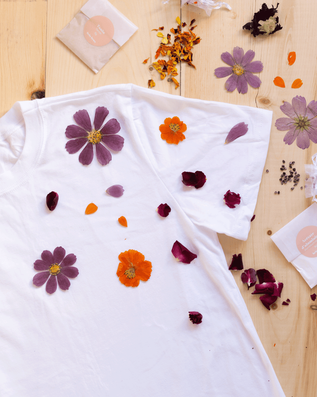 T-shirt floral printing workshop - Upcycling