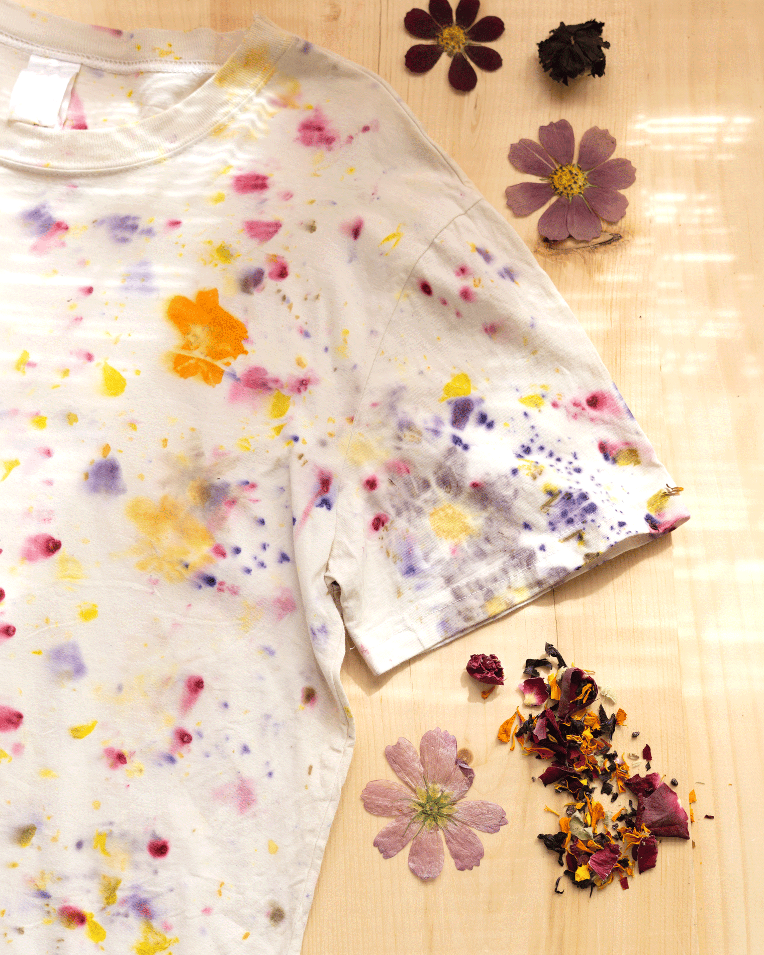 T-shirt floral printing workshop - Upcycling