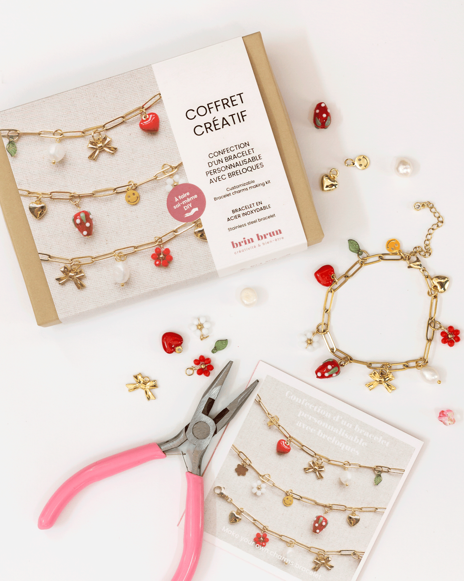 Kit Fabrication d'un bracelet a breloques cutie