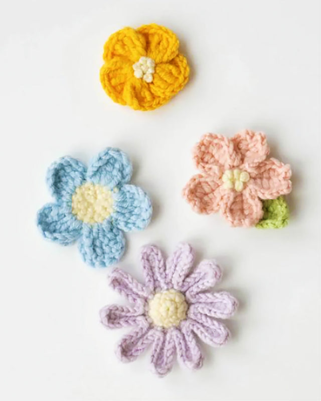 Crochet flower applique workshop