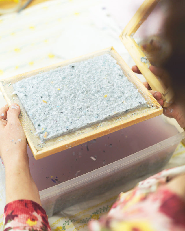 Wooden Mesh Frames for Recycled Paper