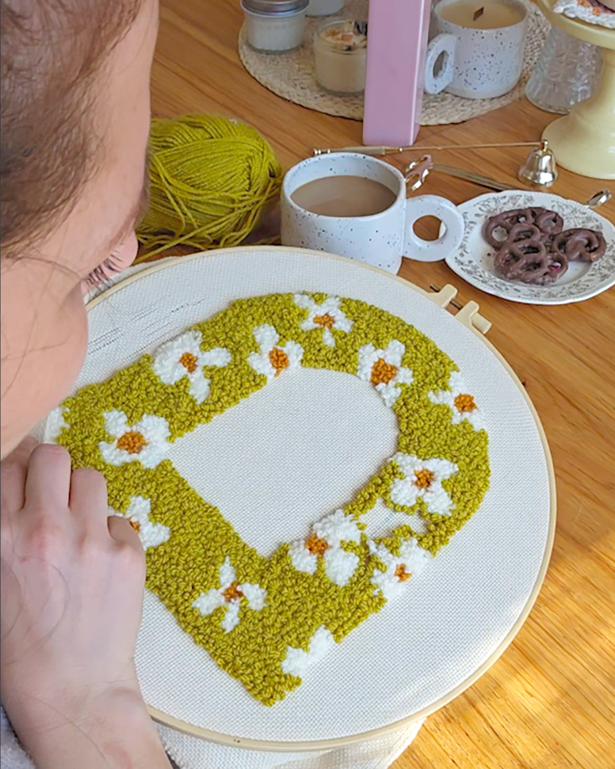 Punch Needle Workshop - Creating a Custom Punch Needle Mirror - 4 hours