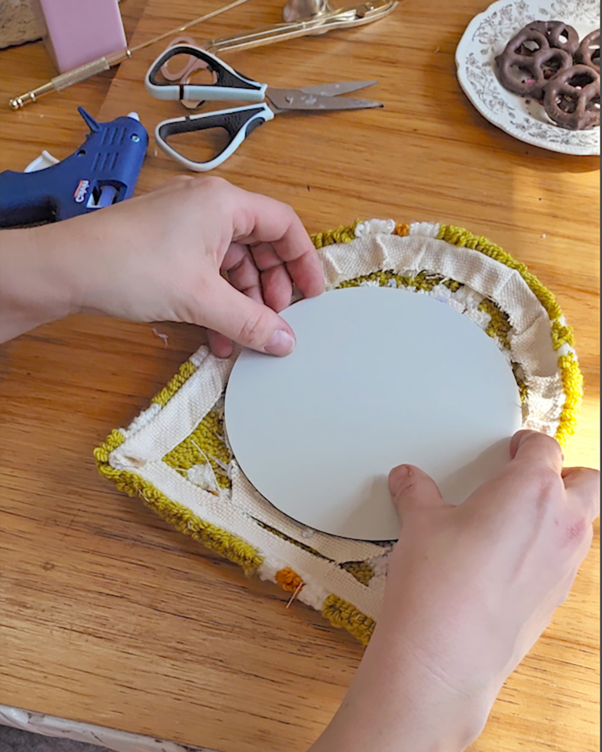 Punch Needle Workshop - Creating a Custom Punch Needle Mirror - 4 hours