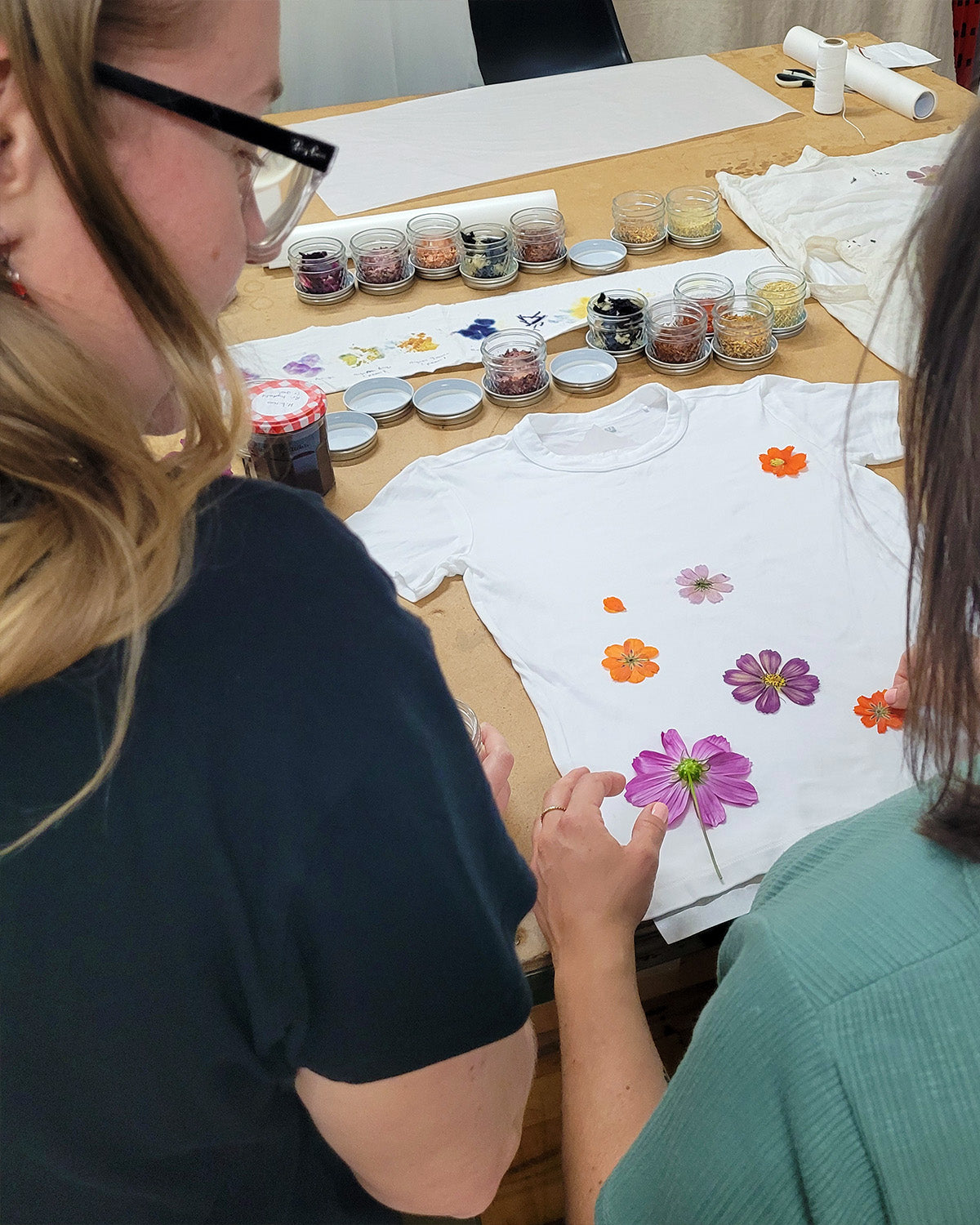T-shirt floral printing workshop - Upcycling