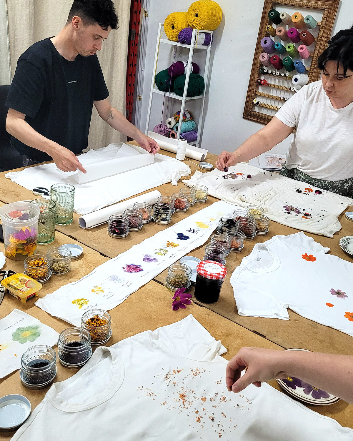 T-shirt floral printing workshop - Upcycling
