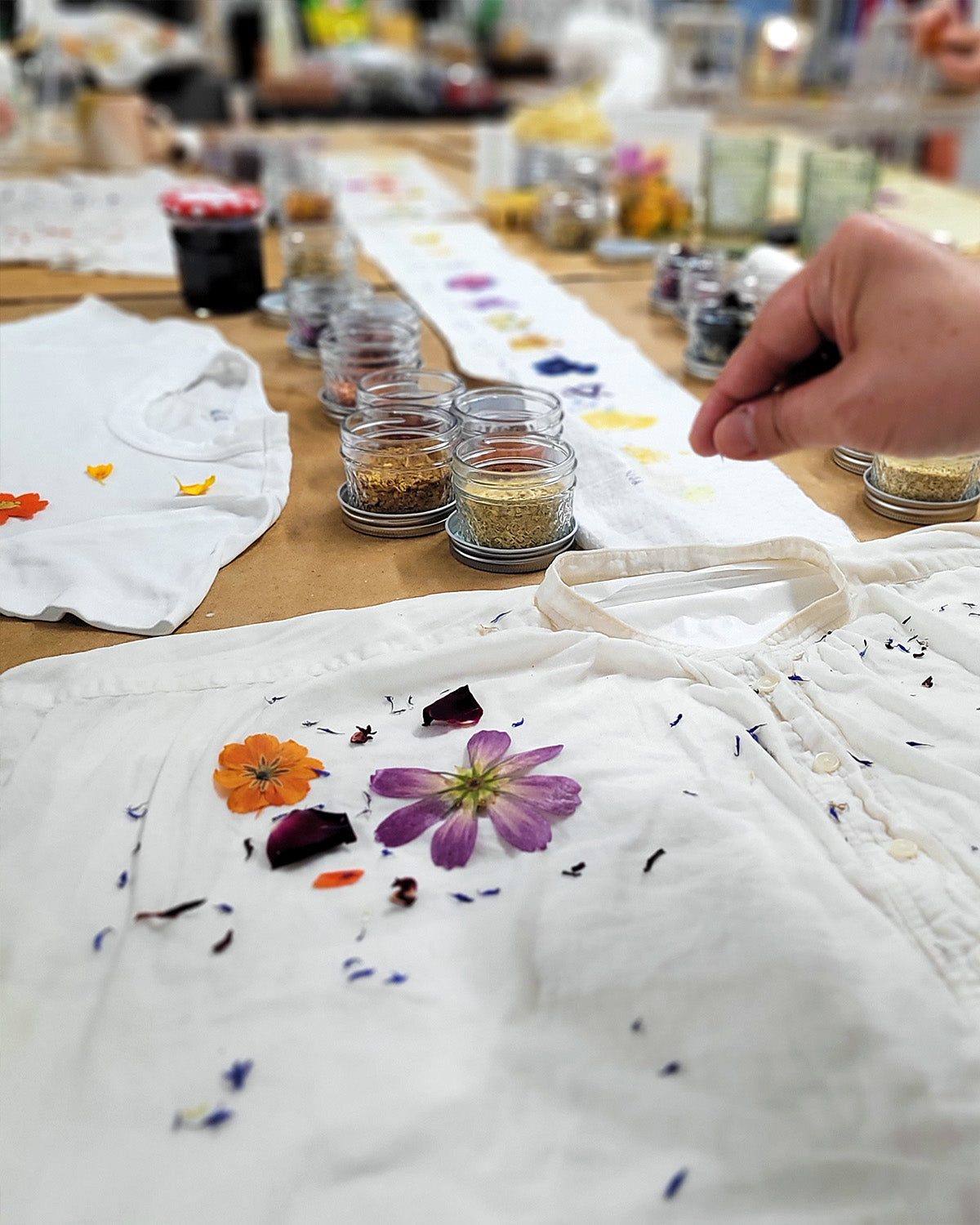 T-shirt floral printing workshop - Upcycling