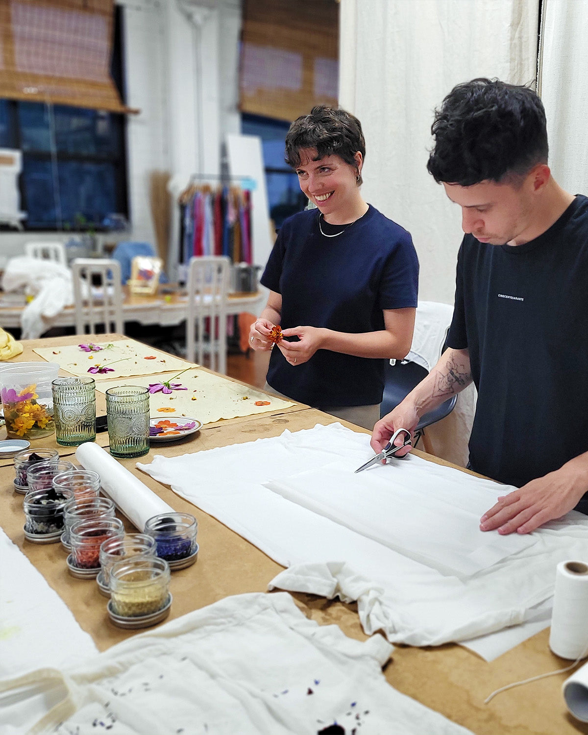 T-shirt floral printing workshop - Upcycling