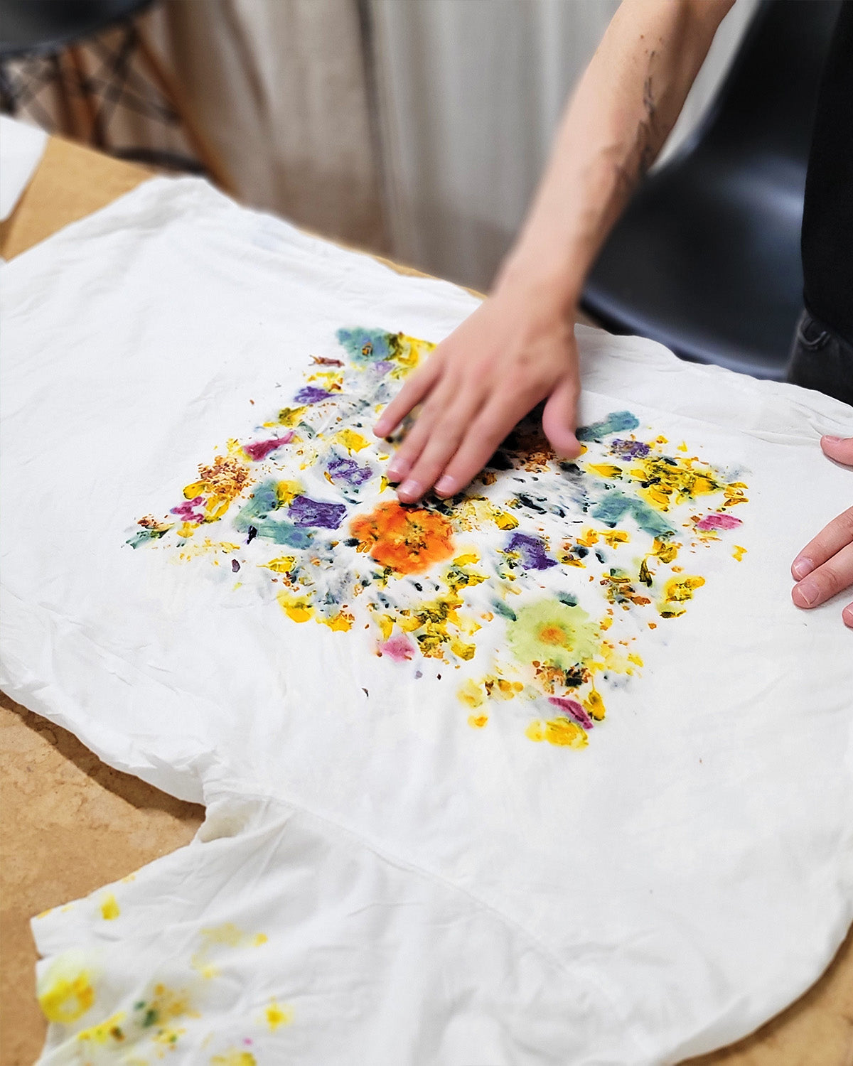 T-shirt floral printing workshop - Upcycling