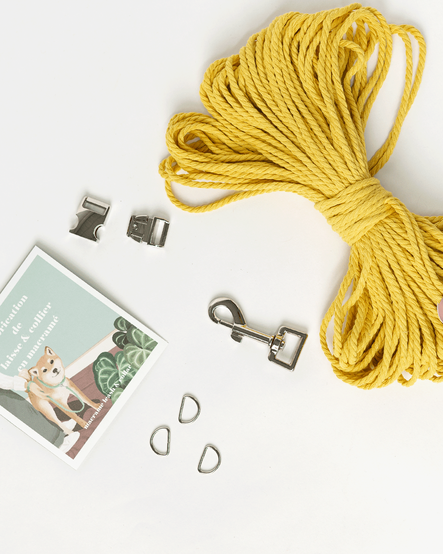 Fabrication d'une laisse de chien et collier en macramé