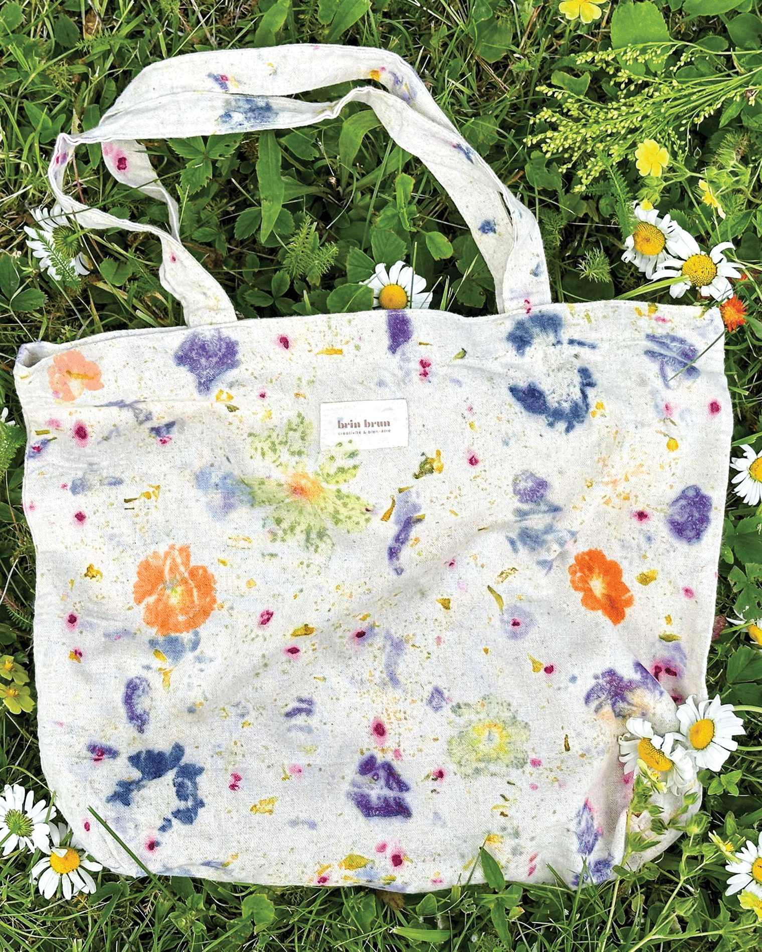 Ensemble sac fourre-tout avec impression florale