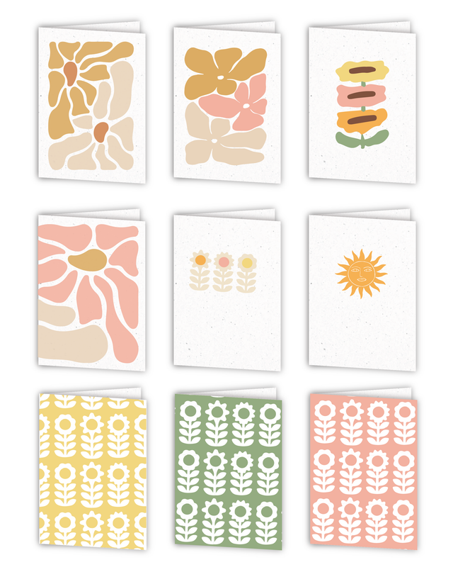 Printable illustrations for cards, Summer theme
