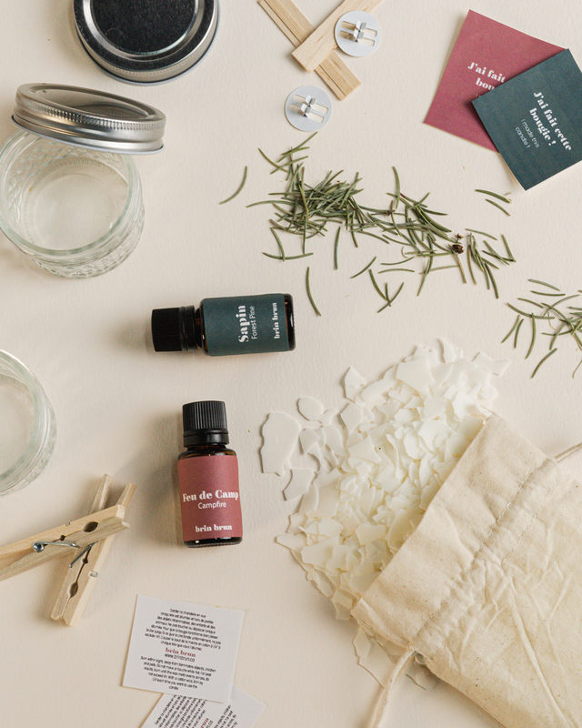 Ensemble de fabrication de bougies hiver