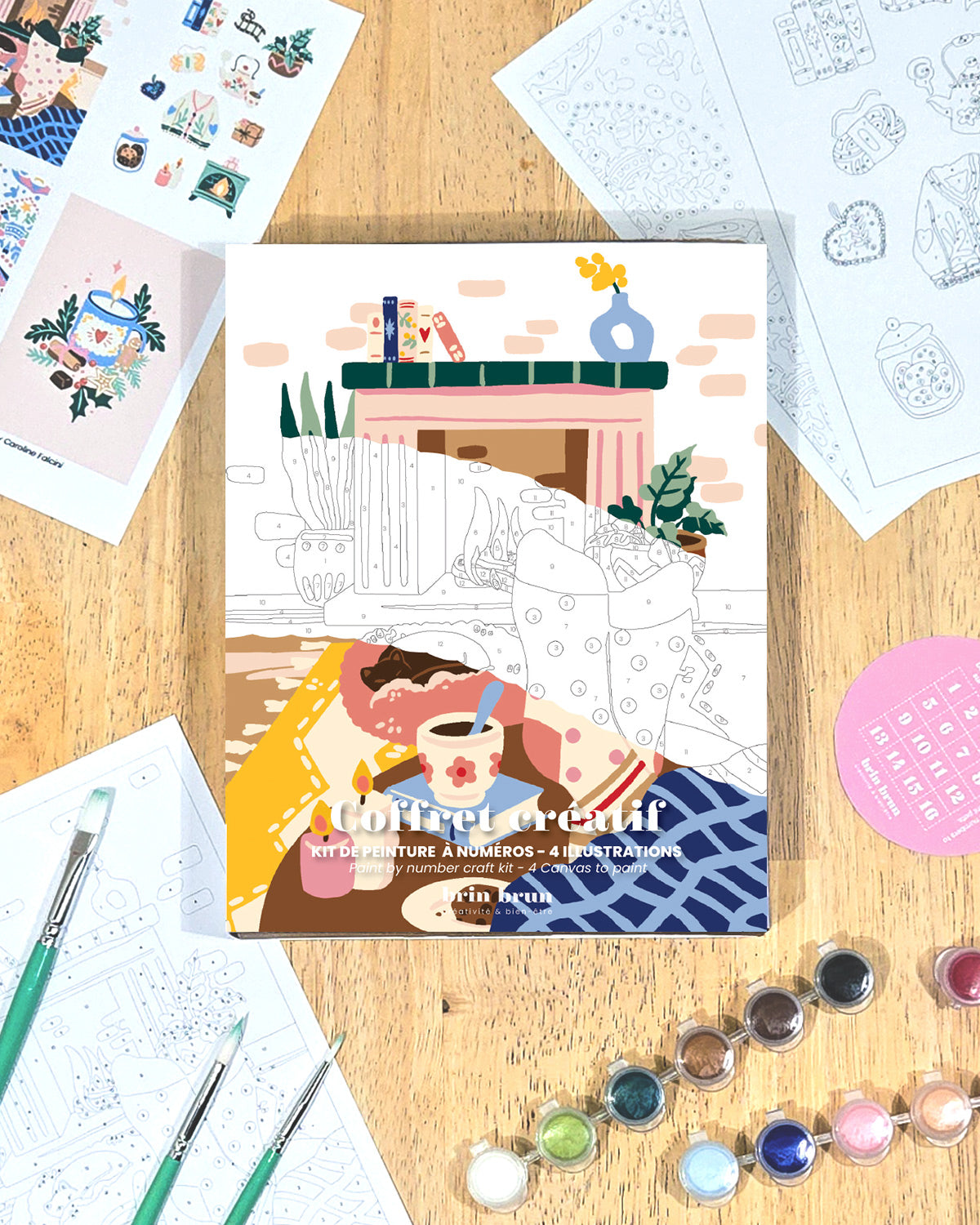 Coffret créatif, Kit de peinture à numéros - Ambiance Hygge