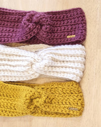 Coffret créatif - Kit DIY de fabrication d'un bandeau en crochet en laine de mérinos