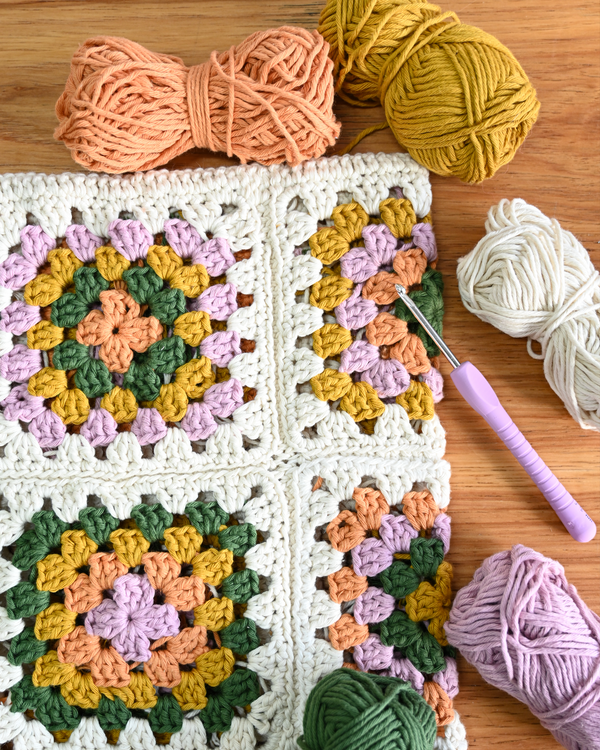 Kit crochet, sac crochet, ensemble crochet, crochet pour débutant, projet créatif, kit de fabrication d'un sac crochet, granny square, tutoriel vidéo granny square